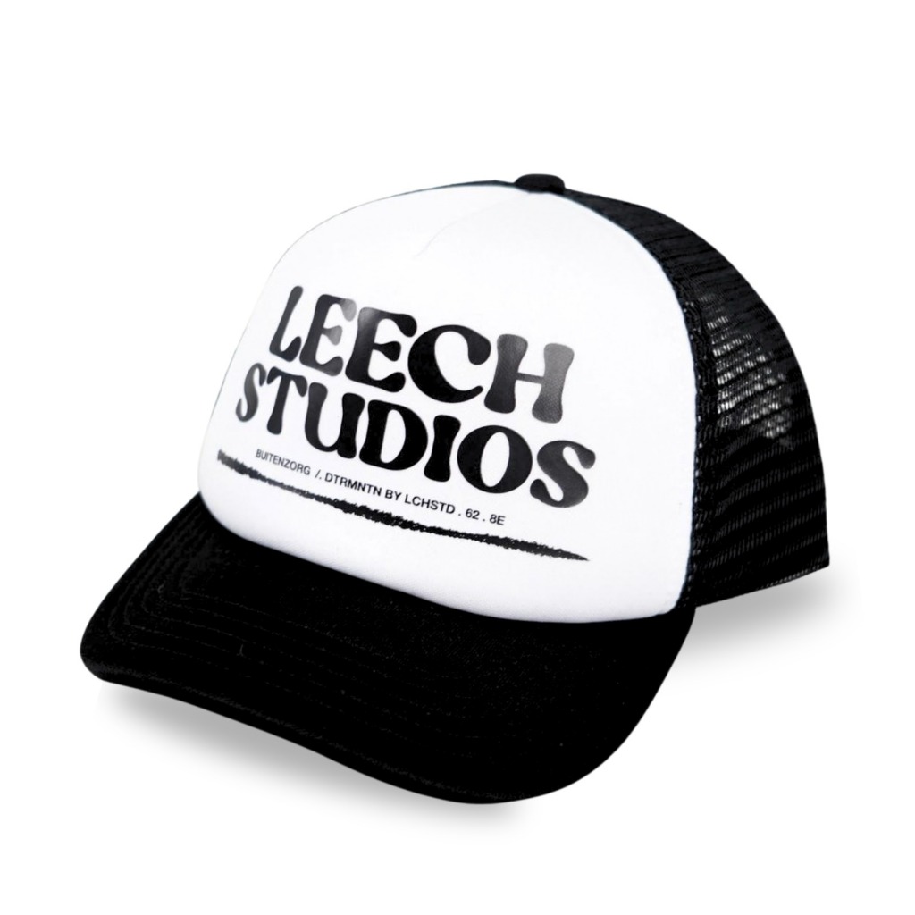 Leech.Co Truckerhat - Leech Studio Black | Truckerhat | Topi Pria | Topi Baseball | Topi Unisex