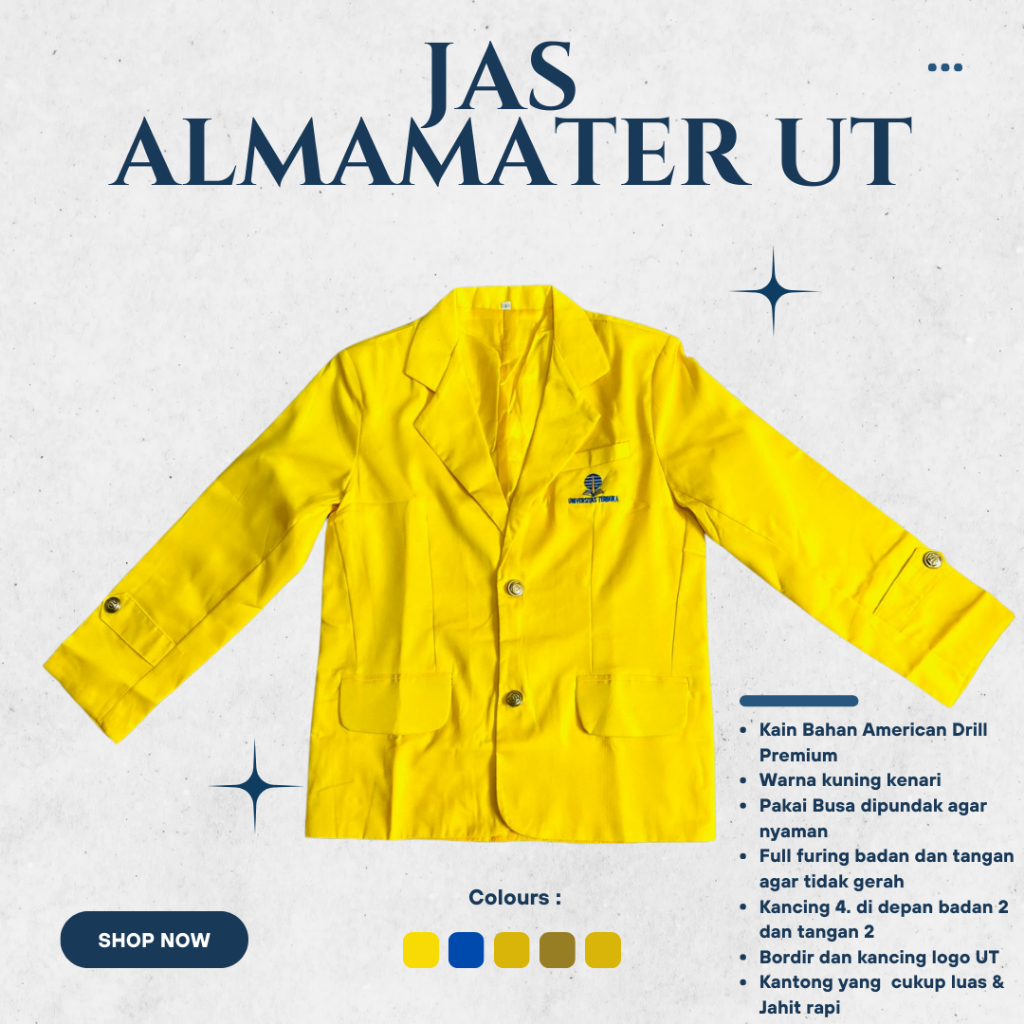 READY STOCK JAS ALMAMATER UNIVERSITAS TERBUKA PRIA & WANITA/JAS ALMET UT ORIGINAL
