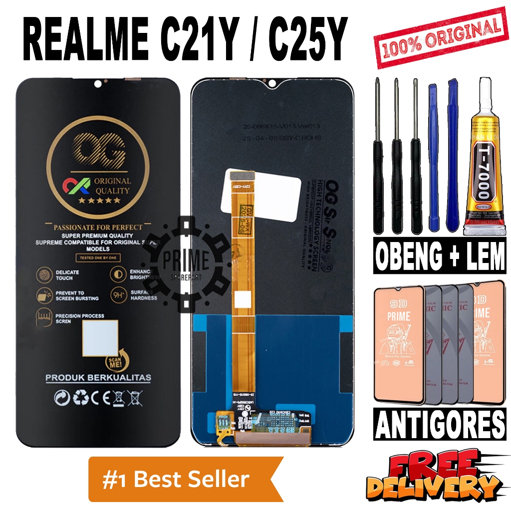 LCD TOUCHSCREEN REALME C21Y / REALME C25Y ORIGINAL OEM LCD REALME C21Y / C25Y FULLSET