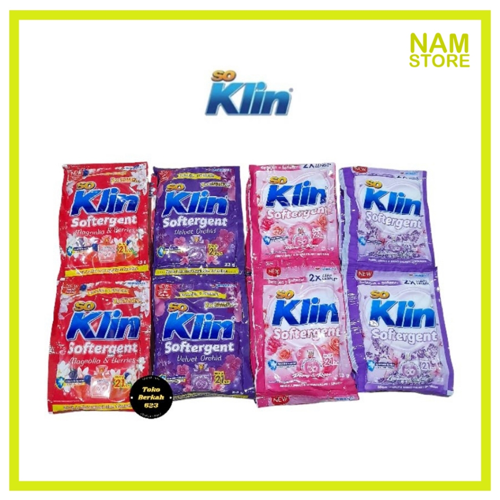 Detergen Bubuk So Klin Softergent 1 Renceng  Isi 6 Sachet Soklin