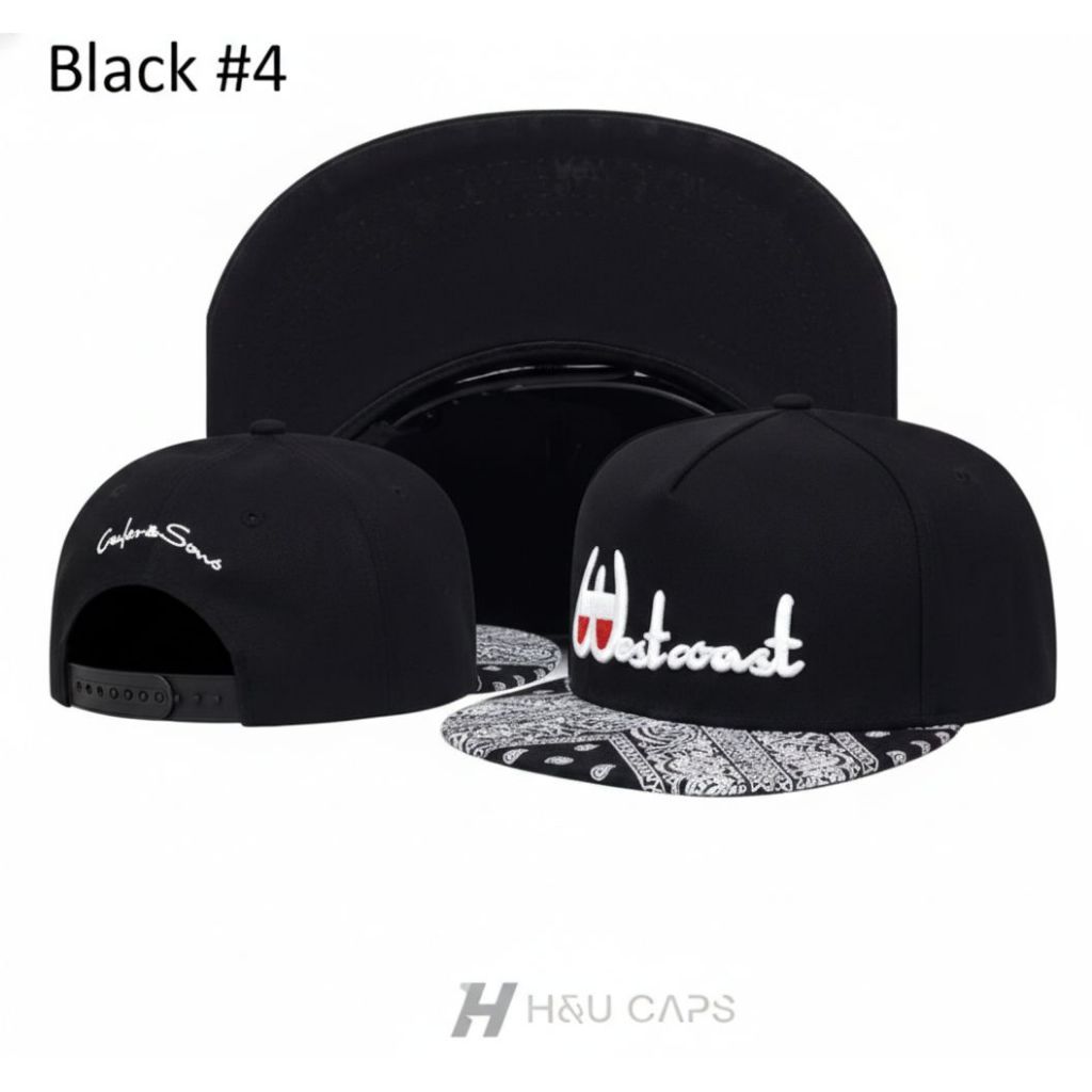 Topi Snapback Pria Dewasa Bordir West Coast Motif Visor Batik Hip Hop Cayler&Sons Terbaru 2026 COD