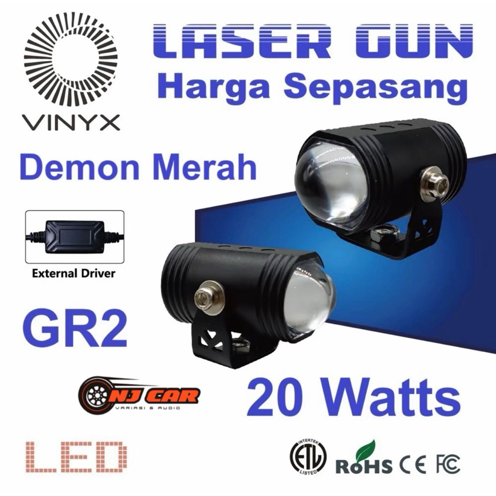 Mini Laser Vinyx GR2 Mini Projie Slim Lampu Tembak Sorot Mobil Motor