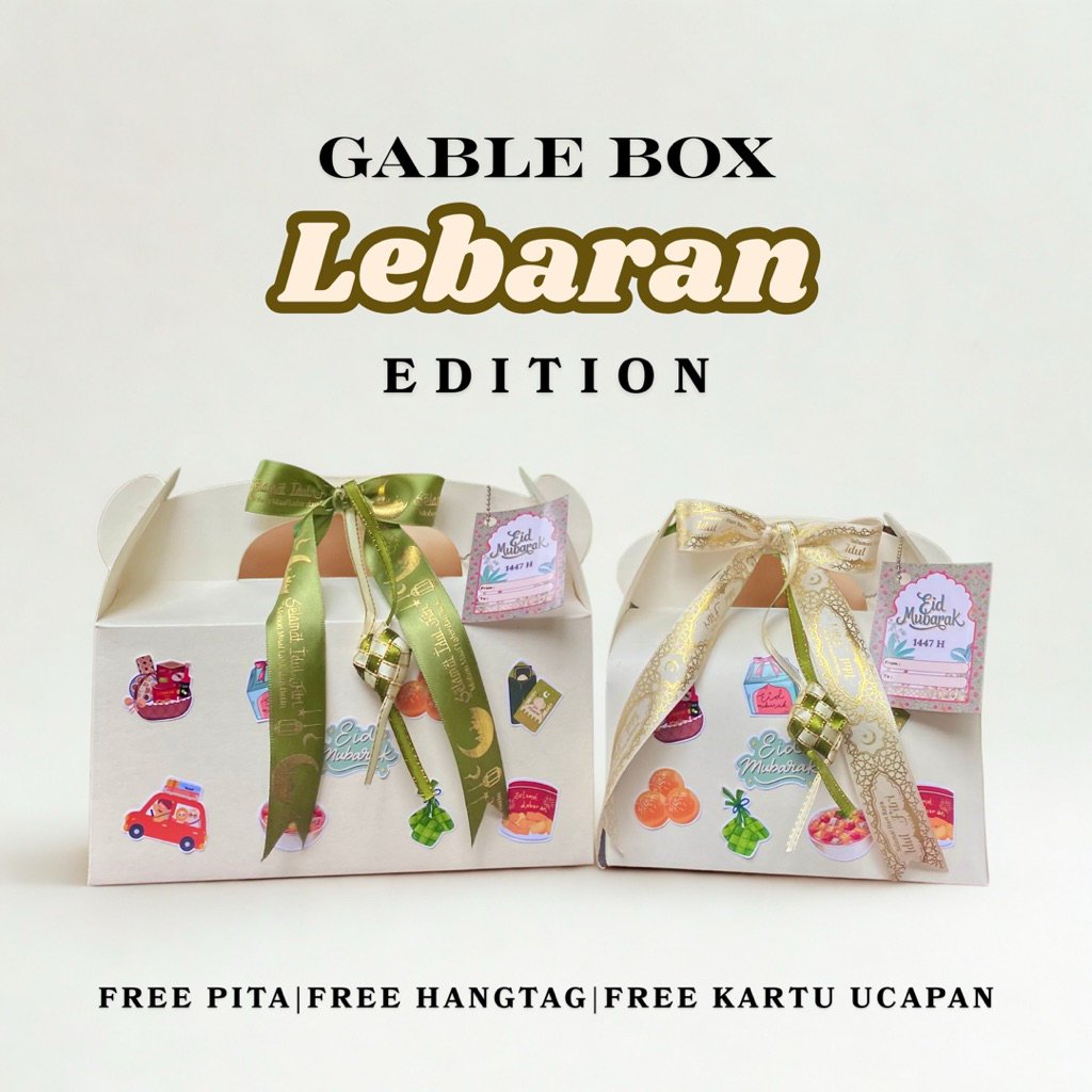 GABLE BOX HAMPERS LEBARAN GABLE BOX HARI RAYA AESTHETIC HAMPERS PARCEL MURAH HADIAH LEBARAN HAMPERS 