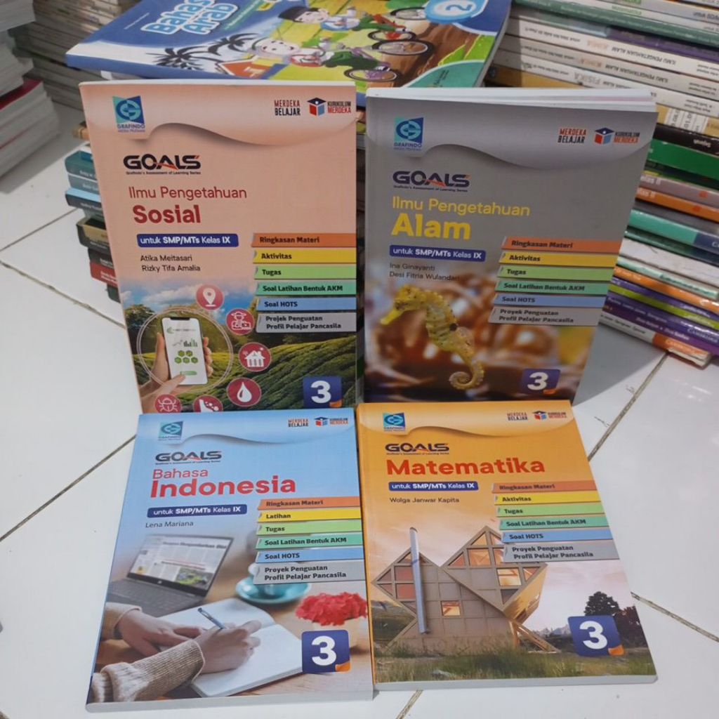 BUKU PAKET GOALS KELAS 9/3 SMP GRAFINDO KURIKULUM MERDEKA//IPS//IPA//BAHASAINDONESIA//MATEMATIKA