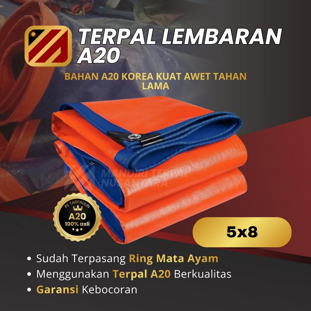 TERPAL PE A20 KOREA 5x8 SERBAGUNA TEBAL & SUPER KUAT UNTUK TENDA WARUNG TRUK PICKUP DLL mt