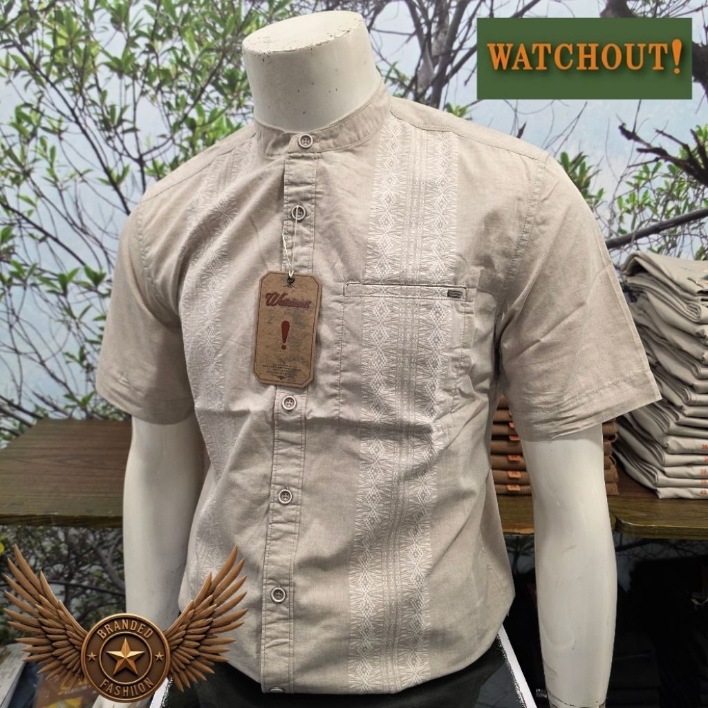 WATCHOUT CASUAL KEMEJA KOKO LENGAN PENDEK WS802470004 KHAKI