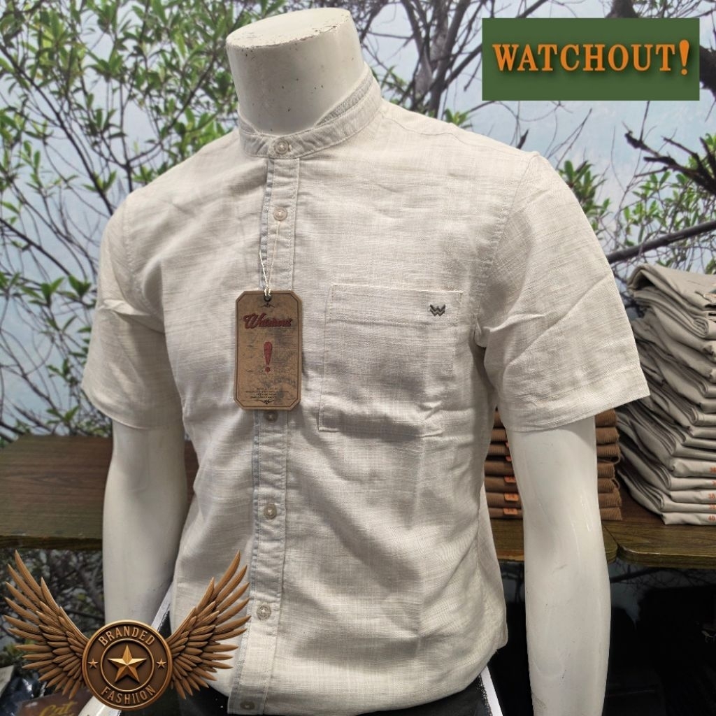 WATCHOUT CASUAL KEMEJA KOKO LENGAN PENDEK WS802490005 CREAM