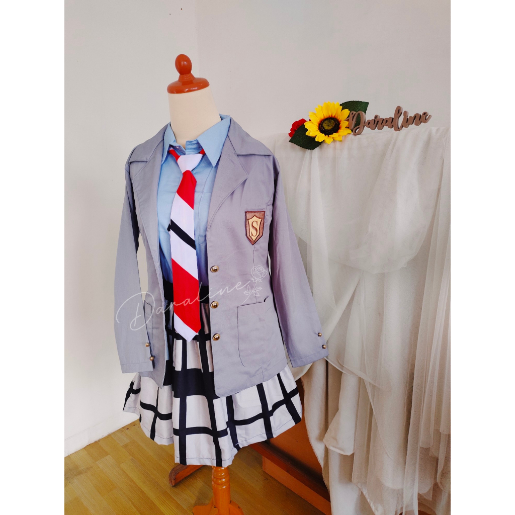 Kostum Seragam Cosplay Kaori Miyazono Anime Your Lie In April High Quality