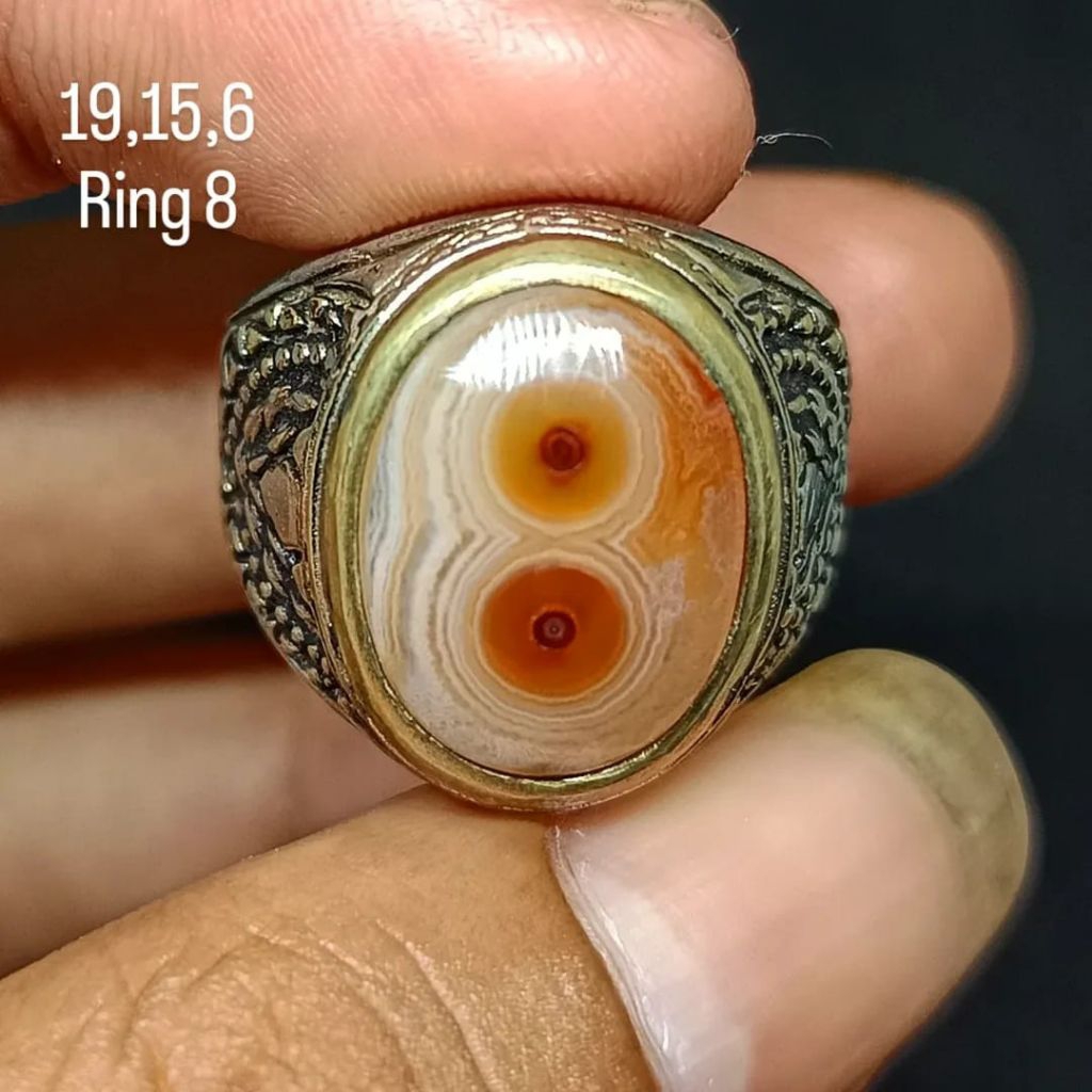 BATU AKIK MOTIF ANGKA 8 ANTIK (ASLI ALAM)