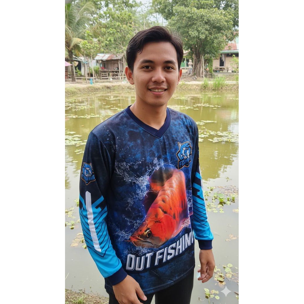 Kaos Jersey Mancing Ikan Fishing Model Oblong Fullprinting Lengan Panjang Terbaru Ukuran M L