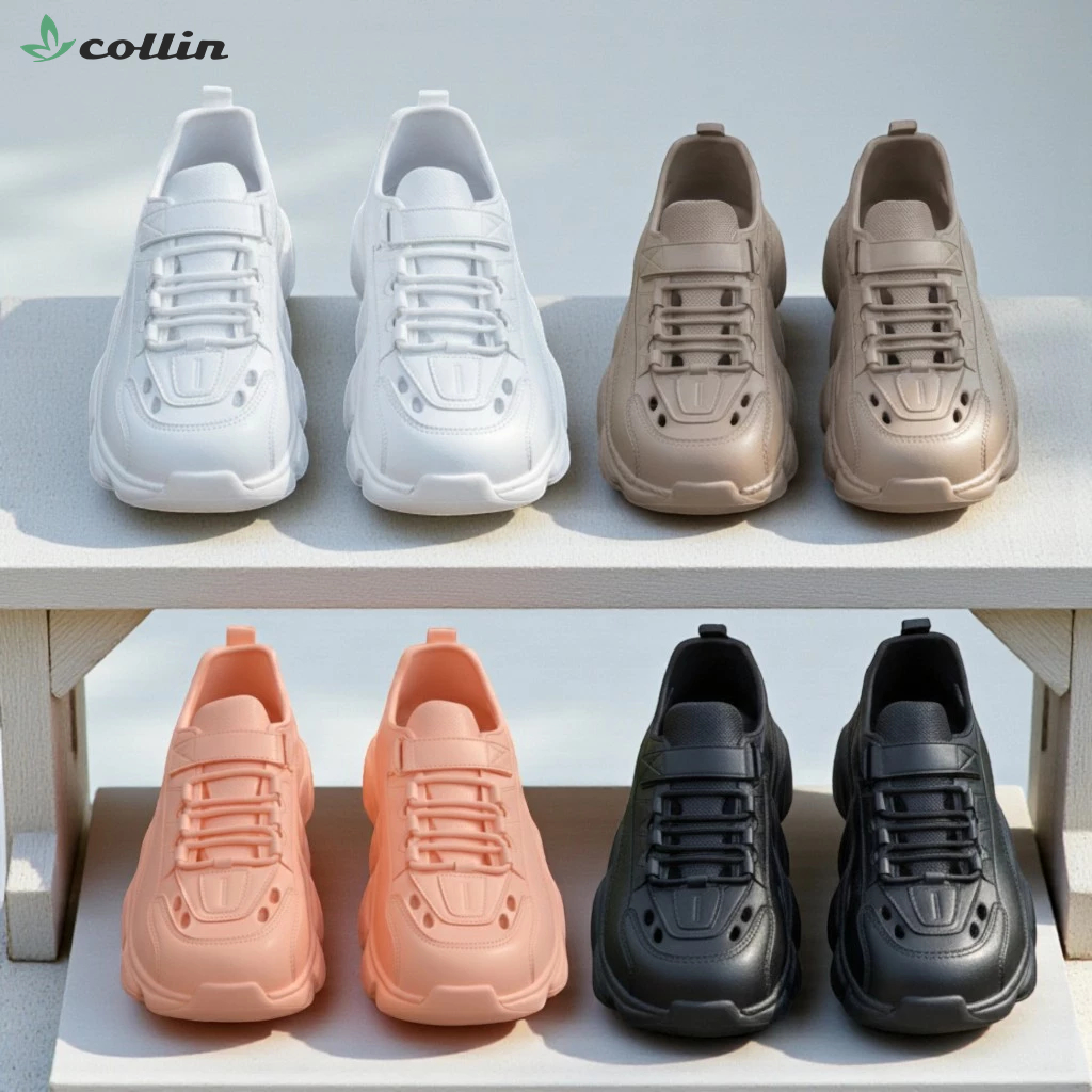 COLLIN Sepatu Sandal Selop Anak Tanggung Perempuan Runner Clog Karet EVA Kekinian Sporty B9385-2 K&T