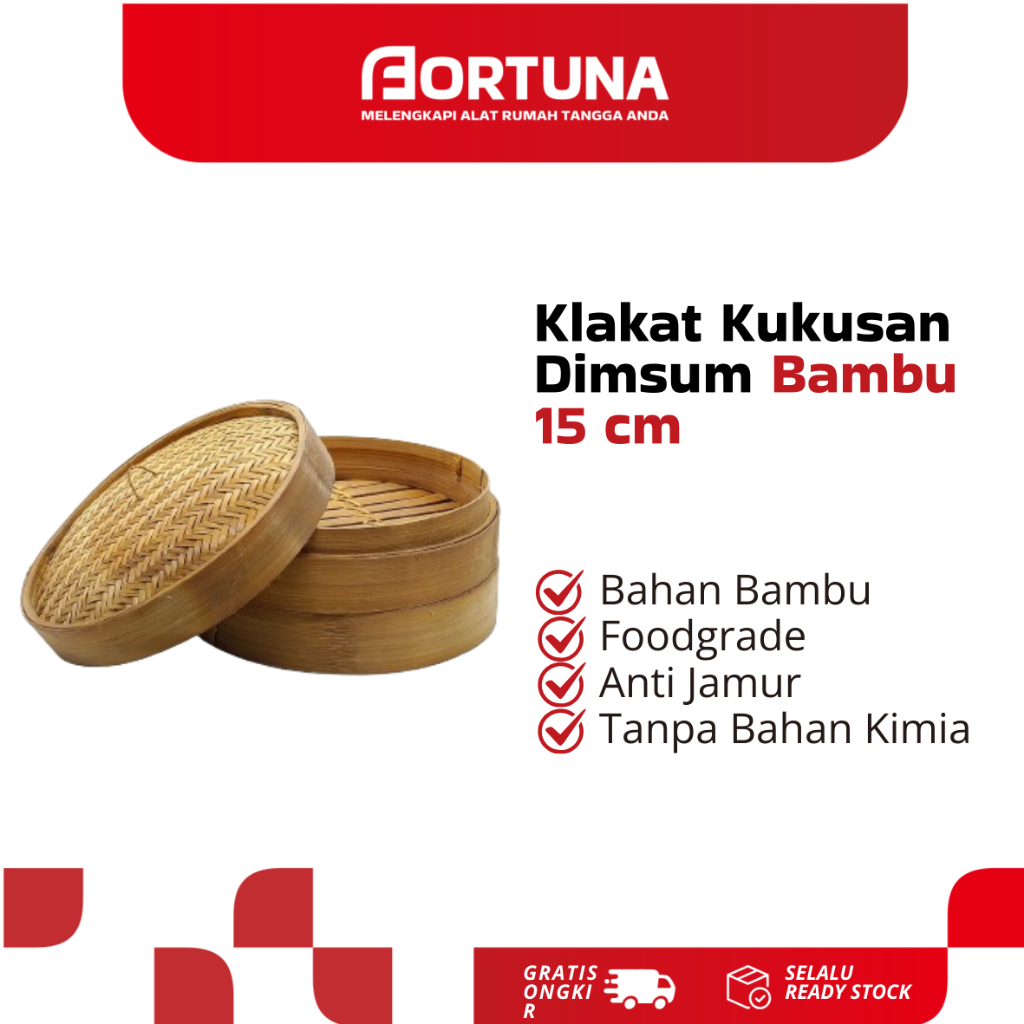 Klakat Kukusan Dimsum Bambu 15 cm