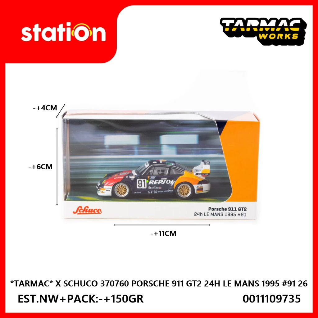 TARMAC X SCHUCO 370760 PORSCHE 911 GT2 24H LE MANS 1995 91 26 - DIECAST