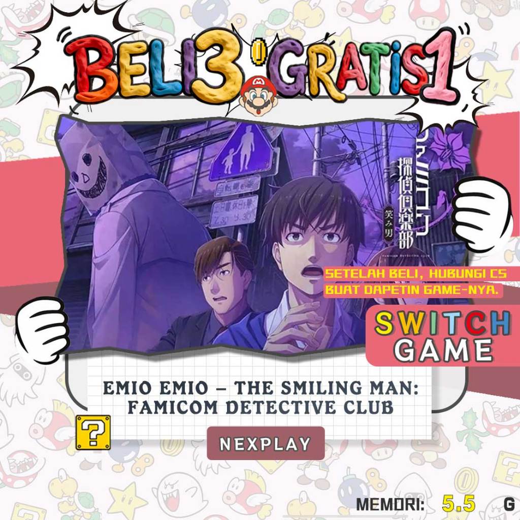 Emio Emio – The Smiling Man: Famicom Detective Club –  Nintendo Switch Digital Game BELI 3 GRATIS 1