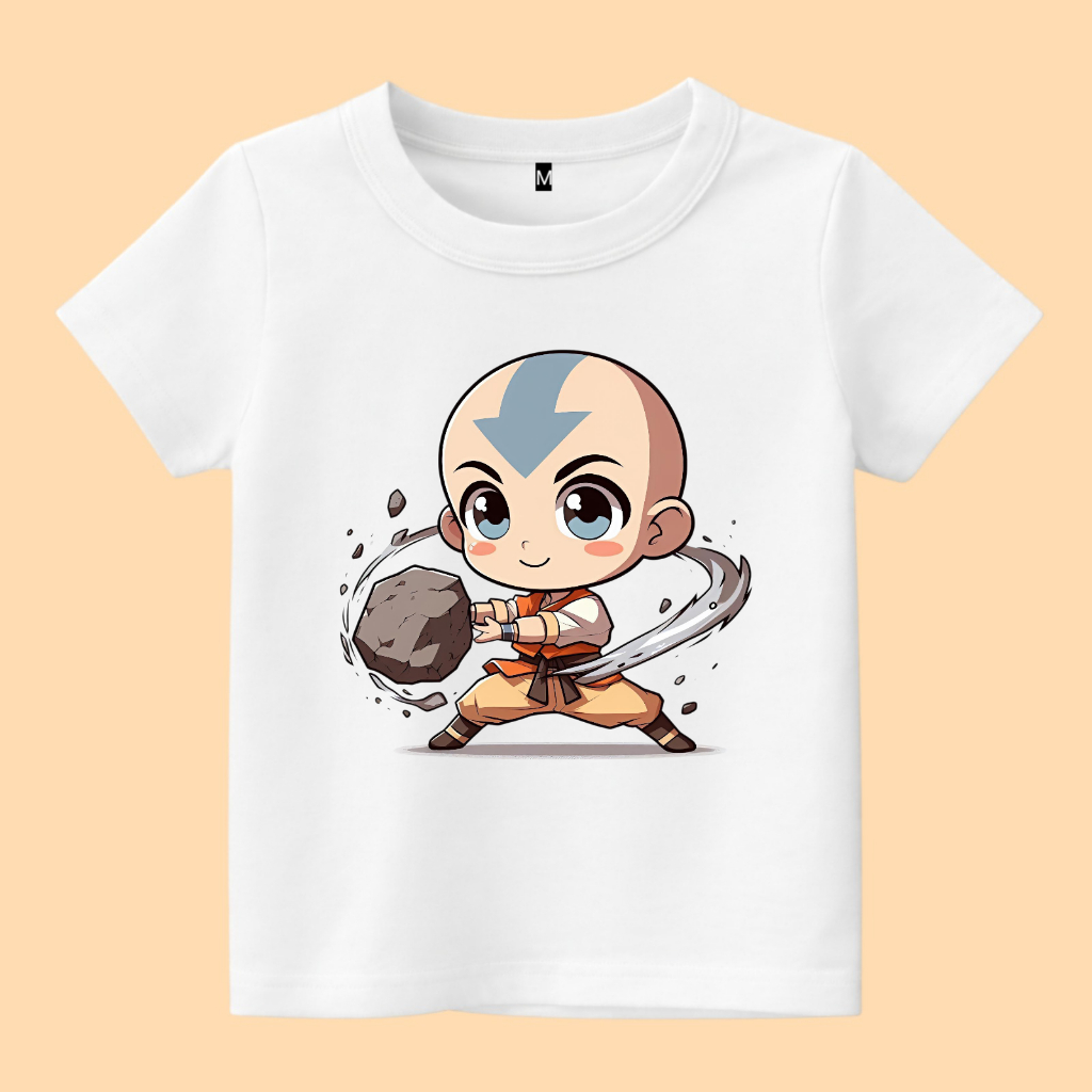 Baju kaos anak Avatar Aang kartun lucu