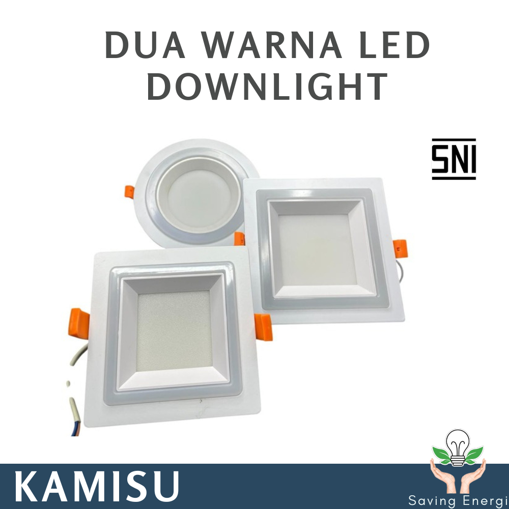 Kamisu Lampu Dua Warna Led Downlight Putih+Kuning
