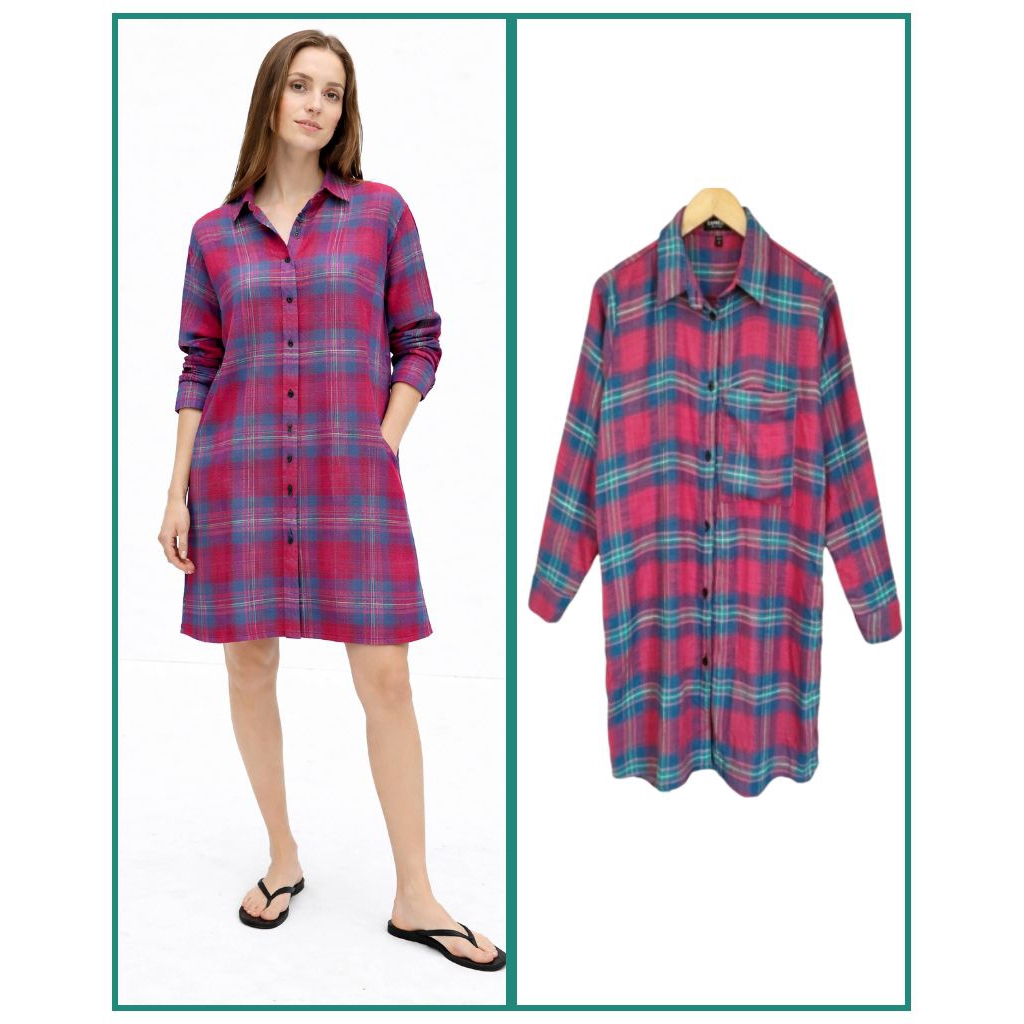 kemeja tunik flanel express