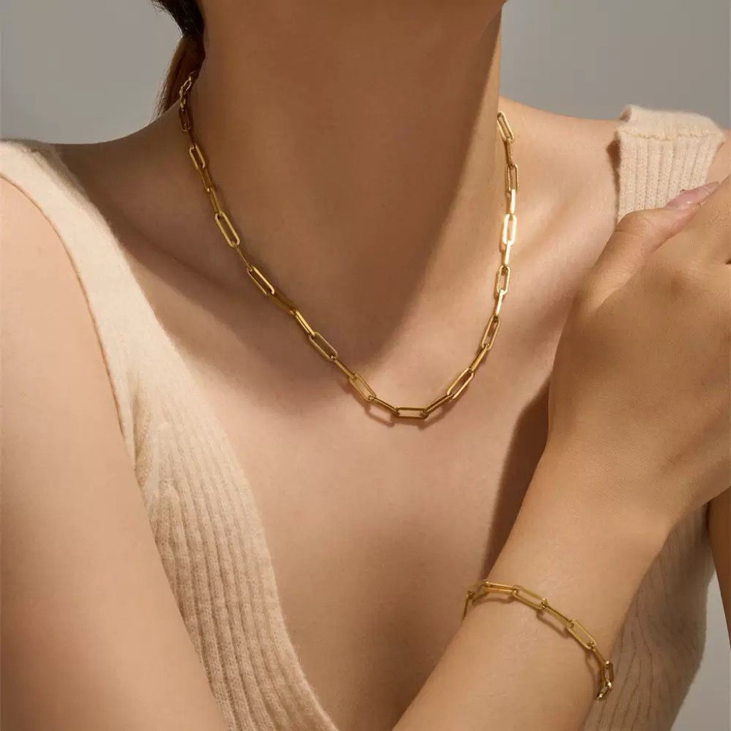 LUXURY Gelang Rantai titanium Minimalis