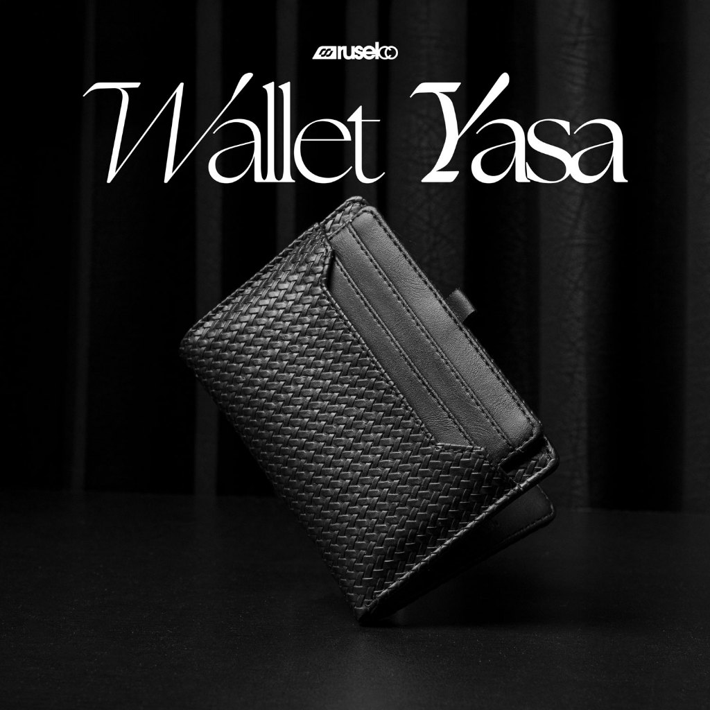RUSEL CO - Wallet Yasa Dompet Lipat Pria Dompet Bahan Kulit PU Leather Premium Card Holder Kulit Dom