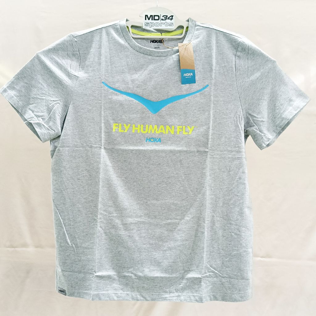 Hoka Heater Birt Grey Tee - Kaos Lari