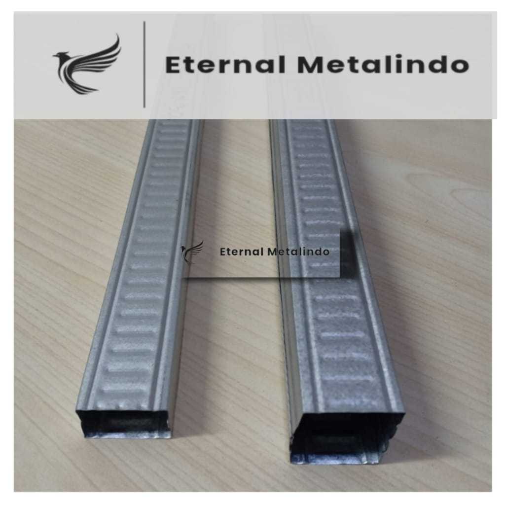 Besi Holo Profil 2x4 tebal 0.5mm / Rangka Atap Gipsum / Hollow Galvanis Gypsum Baja Ringan 2x4
