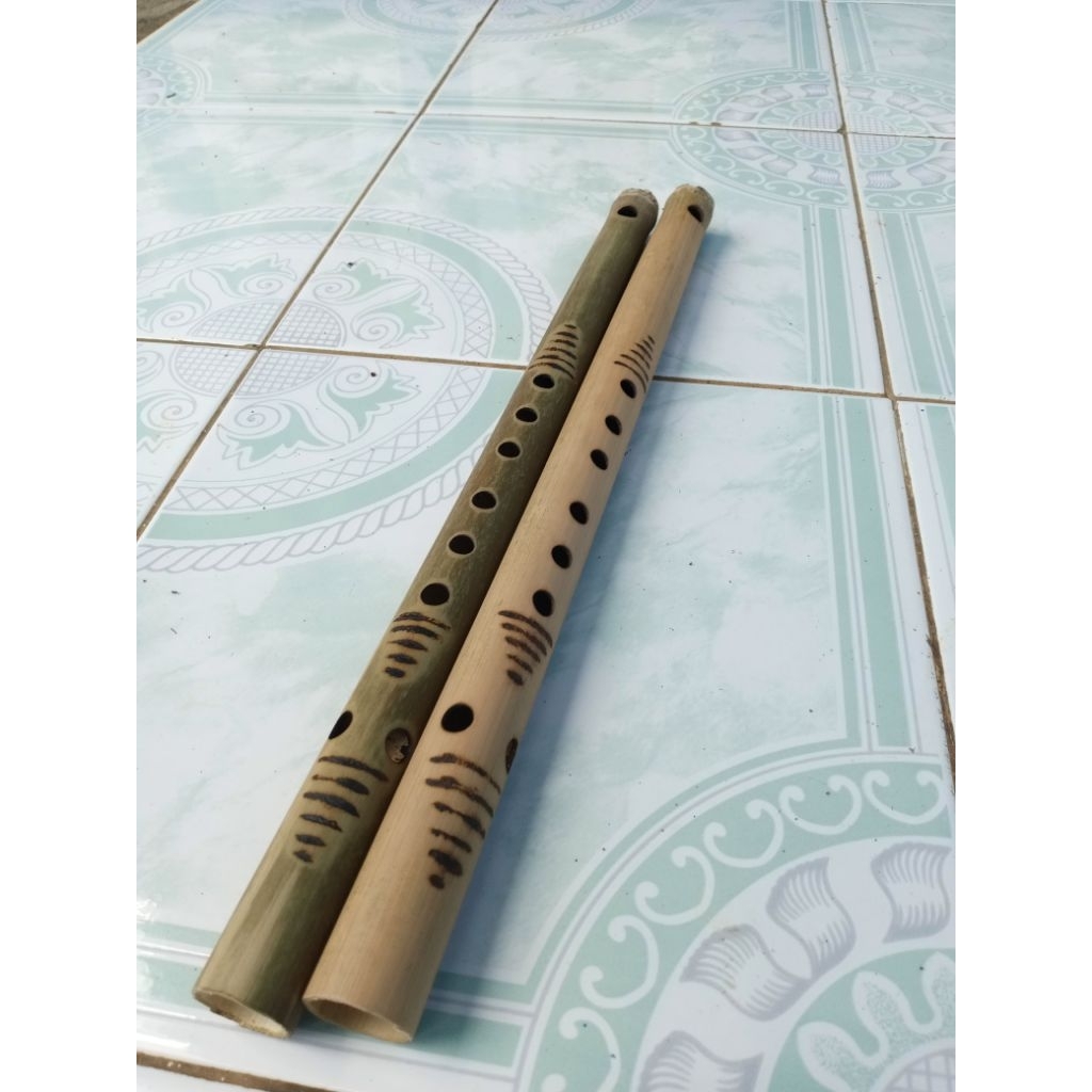 Suling batak murah 1 set isi 2 biji, suling bambu nada dasar untuk belajar