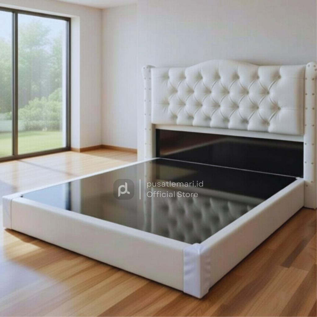 Divan Ranjang Kasur Minimalis Rangka Kayu Kokoh 120x200 140x200 160x200 180x200