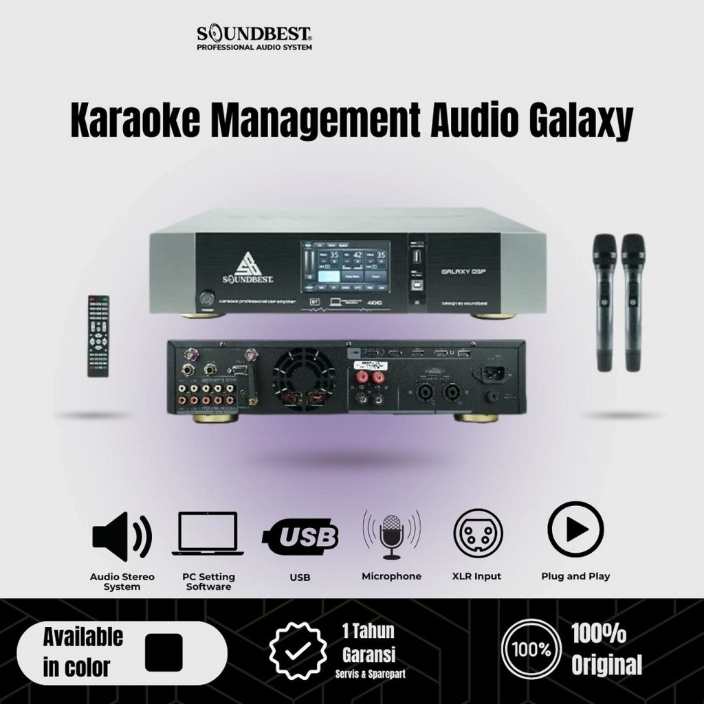 Amplifier power mixer karaoke Soundbest galaxy dsp bluetooth