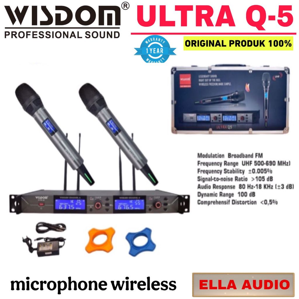 Wisdom Ultra Q5 Wireless Microphone 2-Channel Wisdom Q-5