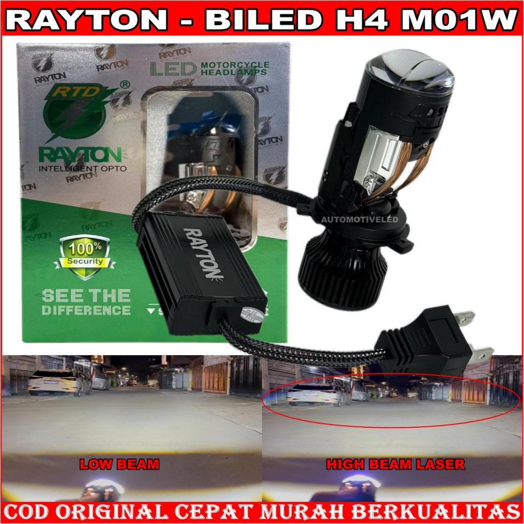 RAYTON - ORIGINAL MINI LED PROJECTOR H4 M01W RTD RAYTON BLUELENS MOBIL MOTOR HEADLIGHT HEADLAMP BILE