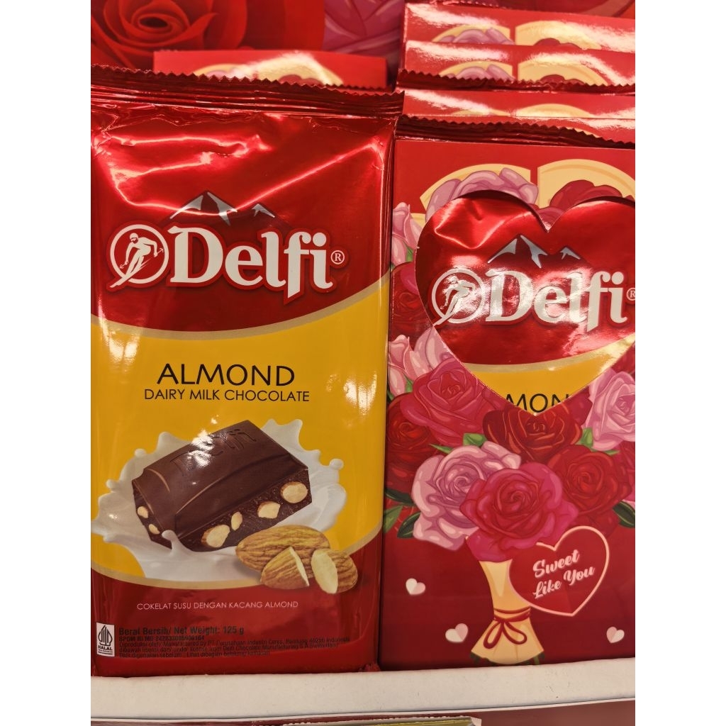 DELFI ALMOND COKLAT. DELFI DAIRY MILK CHOCOLATE. COKLAT DELFI. DELFI COKLAT