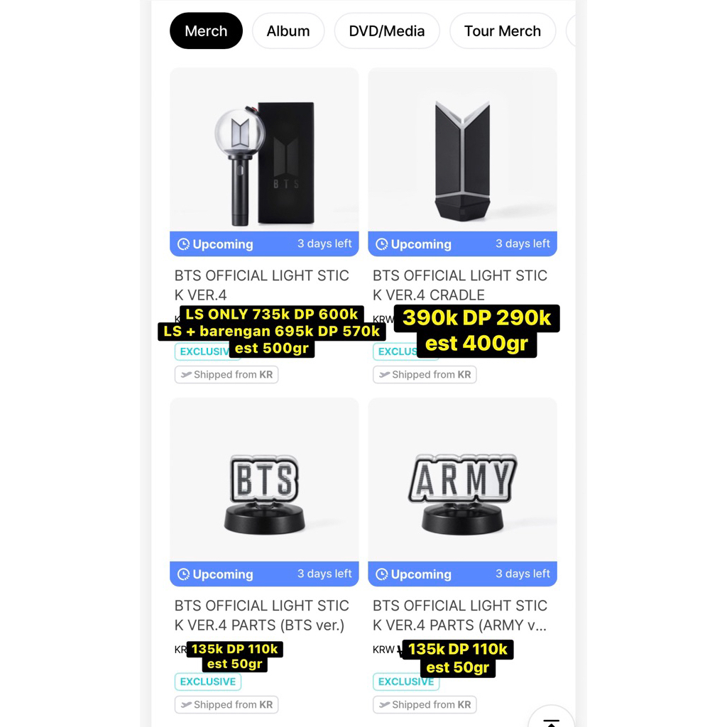 [PRE ORDER] LIGHTSTICK LS BTS ARMYBOMB AMIBAM VER 4 WEVERSE BACA DESKRIPSI