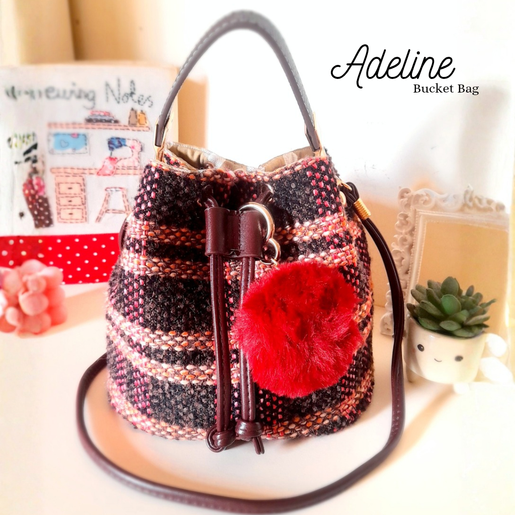 Adeline Bucket Bag | Sling Bag Serut | Tas Selempang Serut