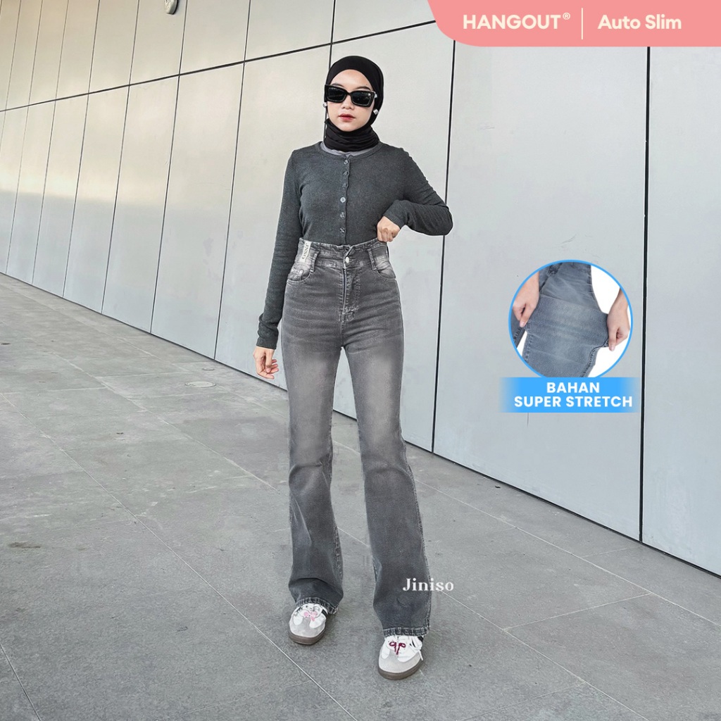 JINISO - Ultra Highwaist Cutbray Stretch Jeans 616 HANGOUT