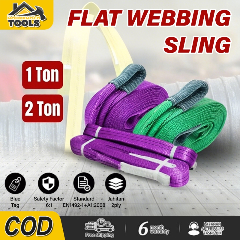 Sling Belt 1/2/3ton Katrol Angkat Takel Katrol Kerekkan Manual Takel Chain