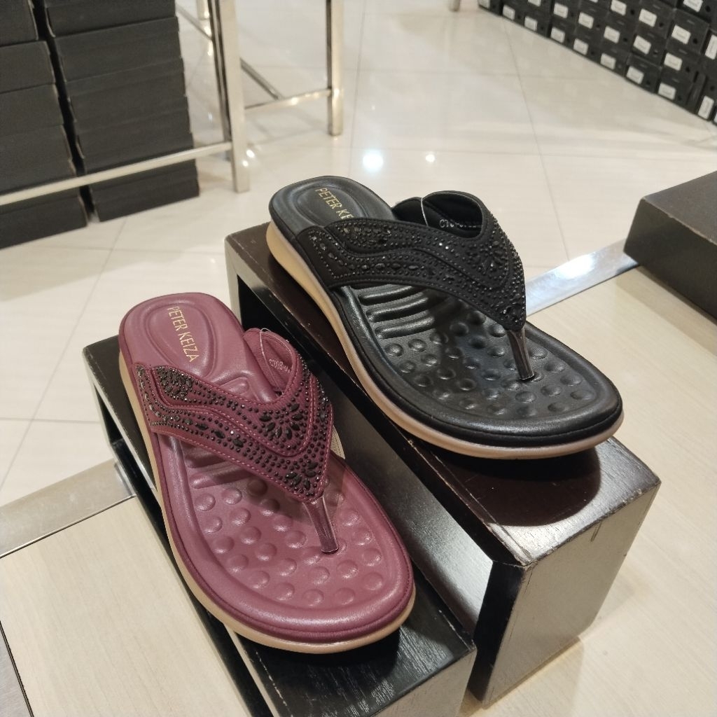 PETER KEIZA sandal wanita jepit empuk ringan