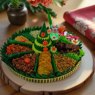 NASI TUMPENG NASI KUNING UKURAN PORSI 10 ORANG