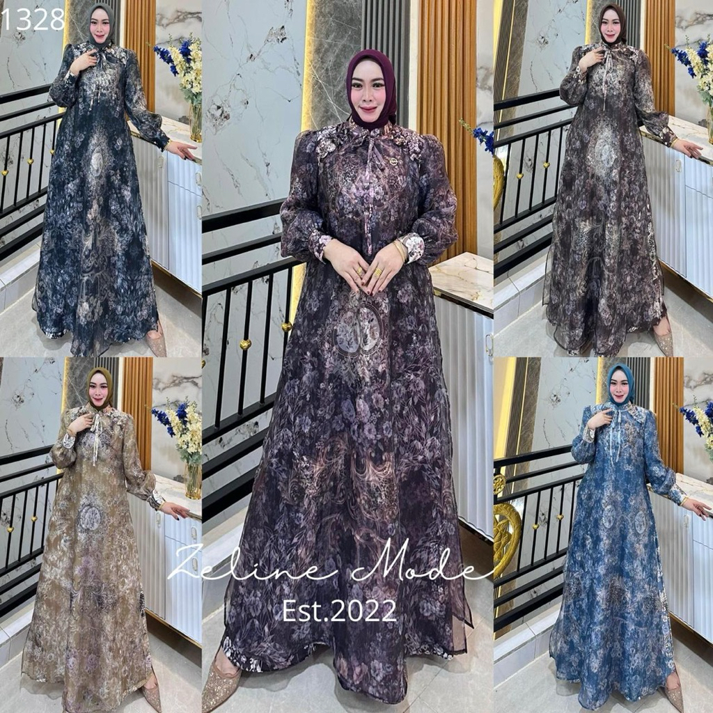 Gamis sultan  organza Outer rompi wanita kekinian terbaru untuk kondangan pesta dan Lebaran  2026