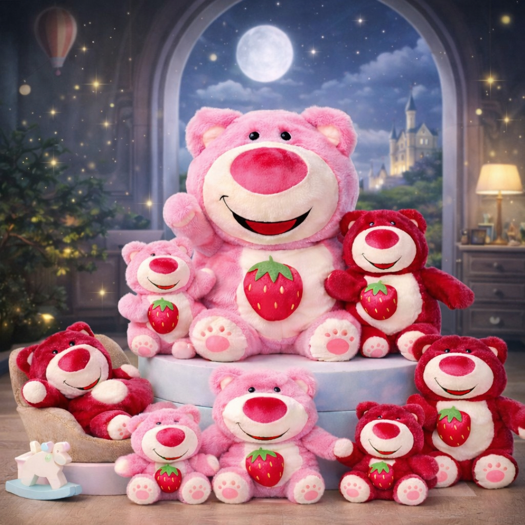 Miniso Boneka Lotso Strawberry Boneka Toy Story Lotso Bear Plush Toy Lotso Lucu Boneka Miniso Hadiah