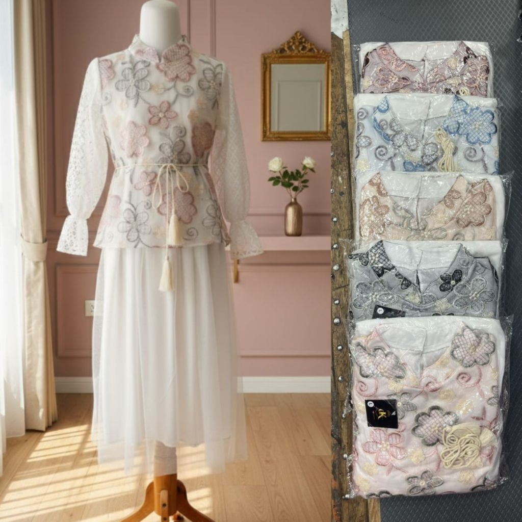 GAMIS MUSLIM ANAK PEREMPUAN BROKAT TILE  SET JILBAB USIA 7 SAMPAI 12 TAHUN FASHION MUSLIM,FASHION LE