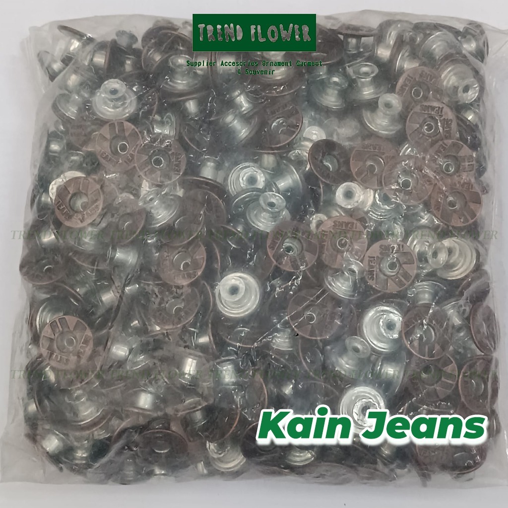 Kancing Jeans Premium Anti Karat – Kancing Celana Jeans Kuat & Tahan Lama – Bahan Logam Tebal Model 