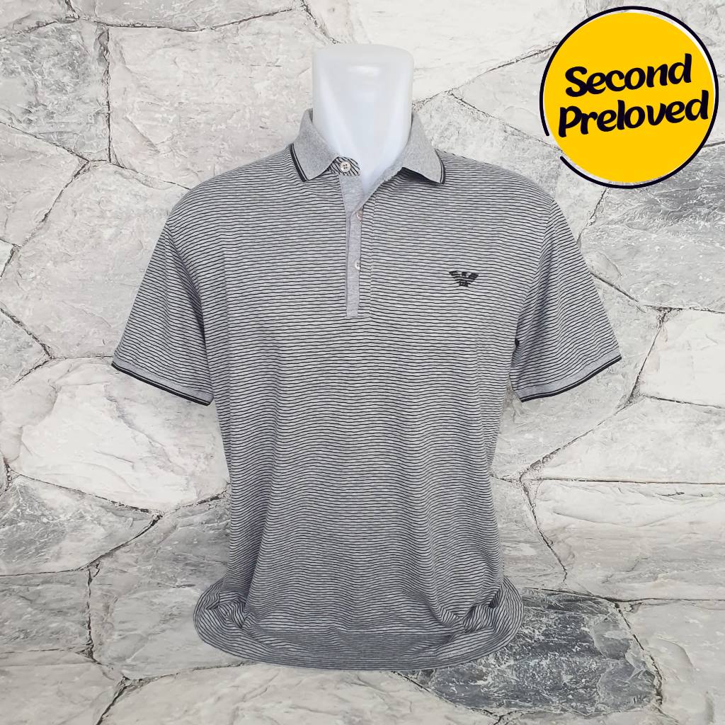 Baju Kaos Polo EMPORIO ARMANI - Size L / LD 54 cm - Original - Used