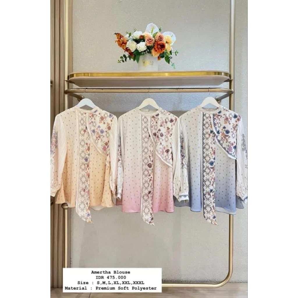 SIAP KIRIM- AMERTHA BLOUSE BLUS WANITA WEARING KLAMBY IED SERIES