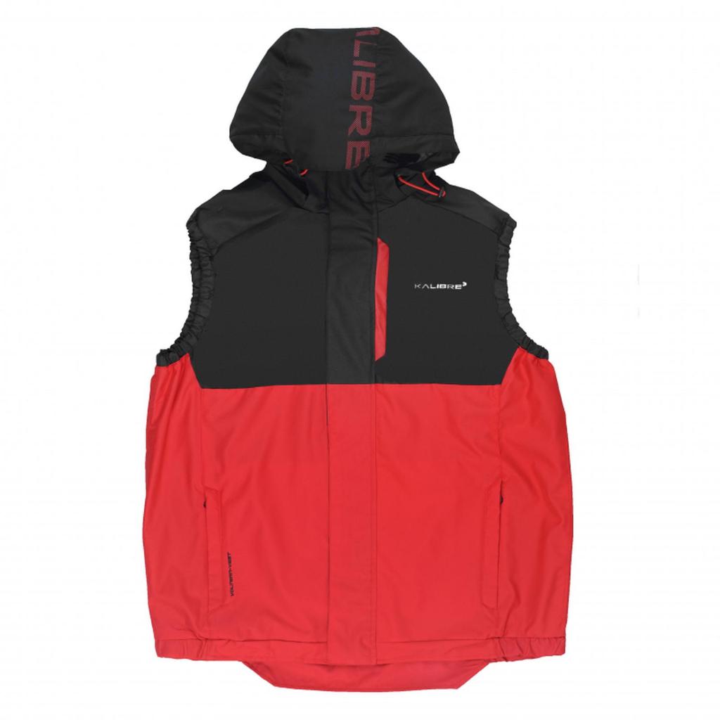 Rompi Hoodie Pria Kalibre Vest Jaket 970411 Black Red Original