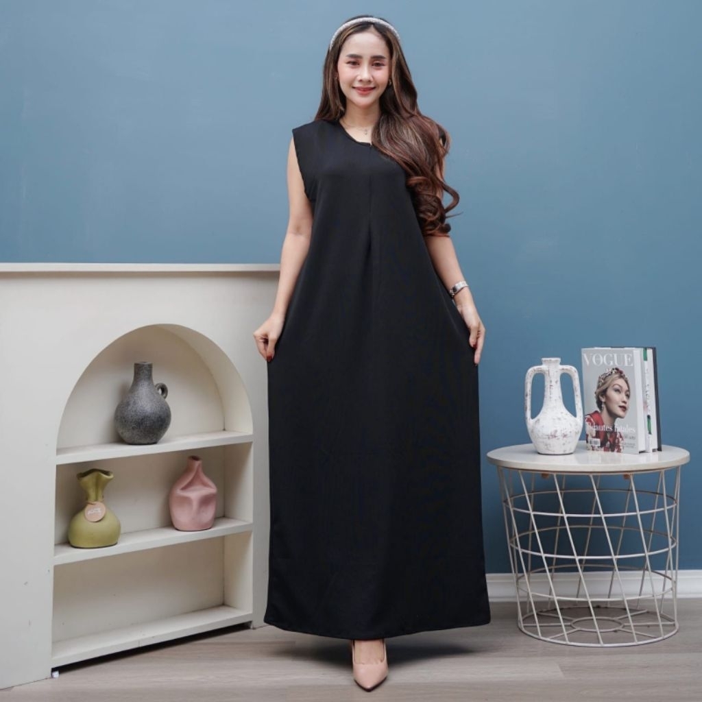 Long Dress Sleeveless atau Gamis Kutung (Tanpa Lengan).
