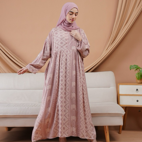 DRESS FLOWY MINI DRESS GAMIS RAYON  / GAMIS RAYON PREMIUM JUMBO
