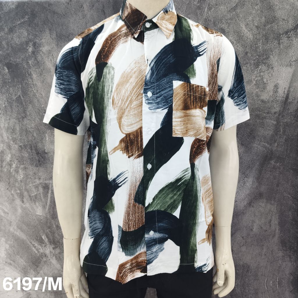Kemeja Lengan Pendek Motif Pria TOPTEN ORIGINAL