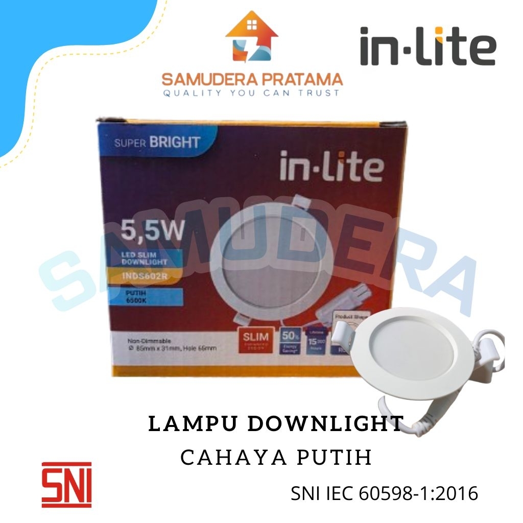 LAMPU DOWNLIGHT INLITE 5 / 7 / 12 WATT CAHAYA PUTIH