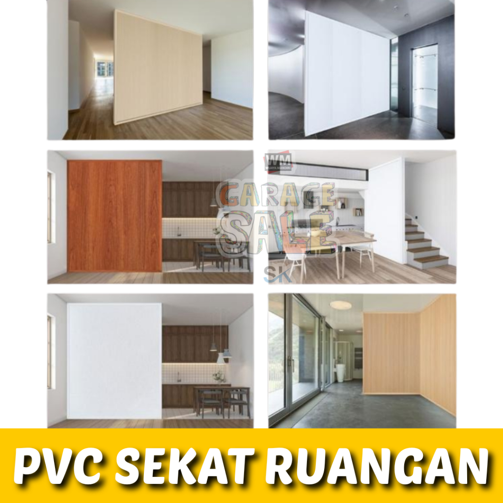 PVC Sekat Ruangan Dua Sisi | Partisi Dinding PVC Ukuran 40cm x 290cm