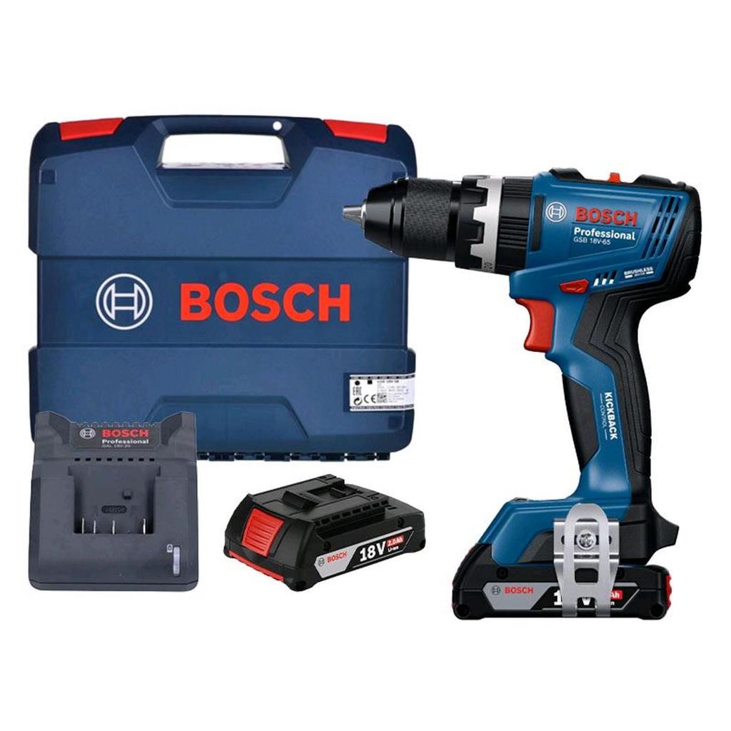 Bosch GSR 18V-65 Cordless Brushless Drill / Mesin Bor Besi Baterai Bor Mesin Bor Tanpa Kabel